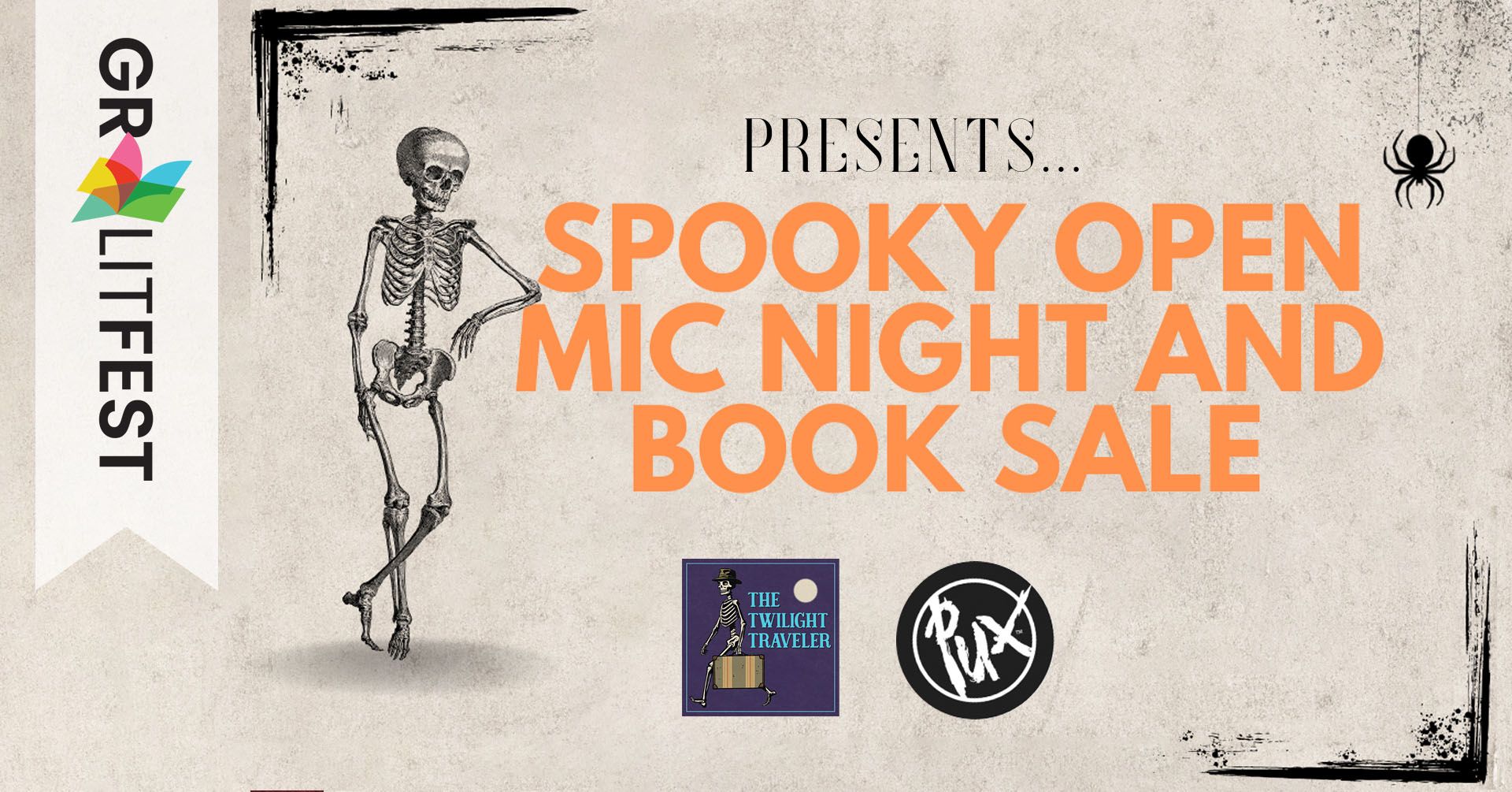Spooky Open Mic Night and Book Sale